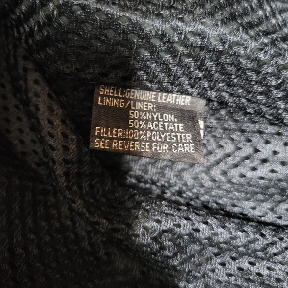 Vintage Barney’s Leather Men’s Black Moto Jacket Size 50 Biker Leather Grunge - Picture 14 of 16